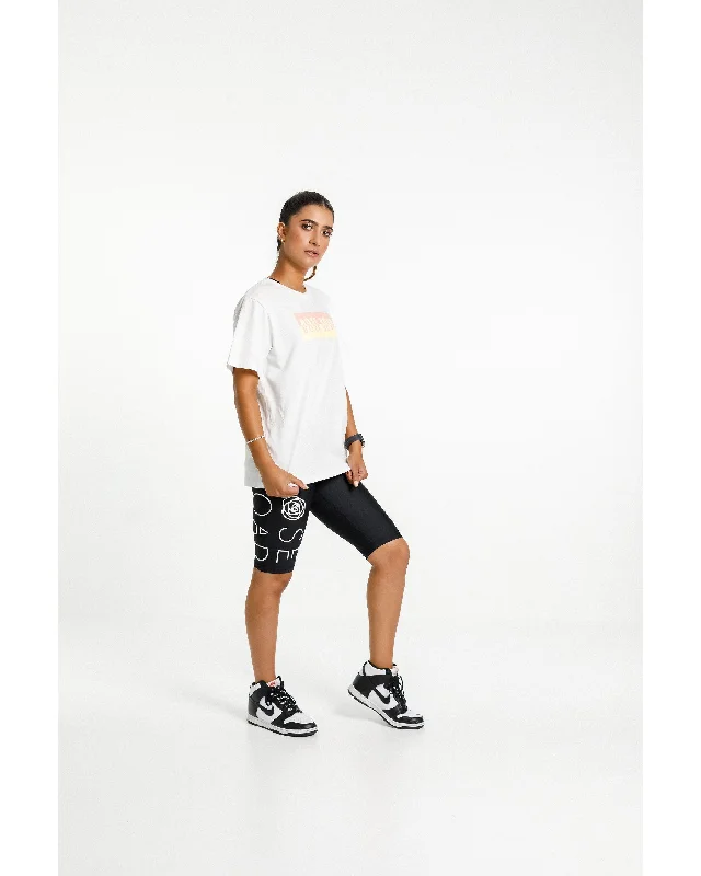 Rose Road Topher Tee - White with Mirror Print