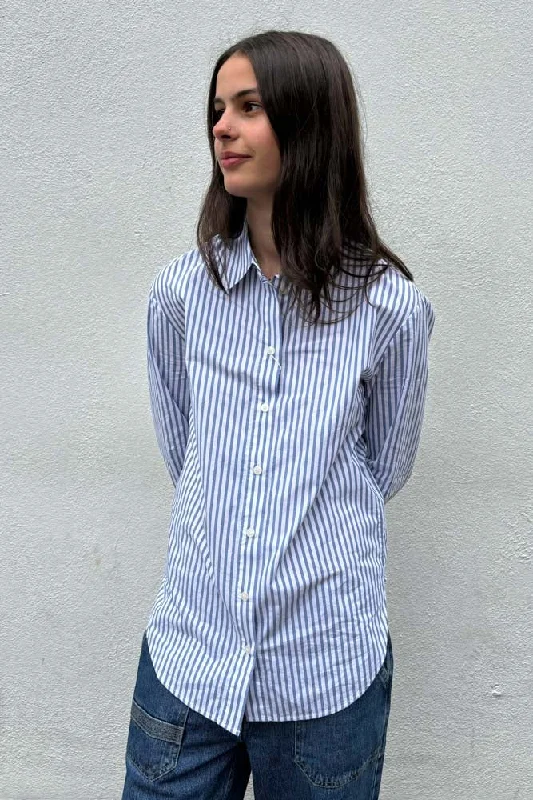 Samsoe & Samsoe Samadisoni Blue White Stripe Shirt