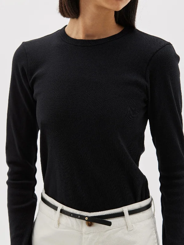 slim superfine rib long sleeve t.shirt