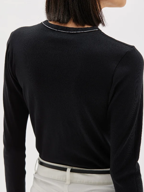 slim superfine rib long sleeve t.shirt