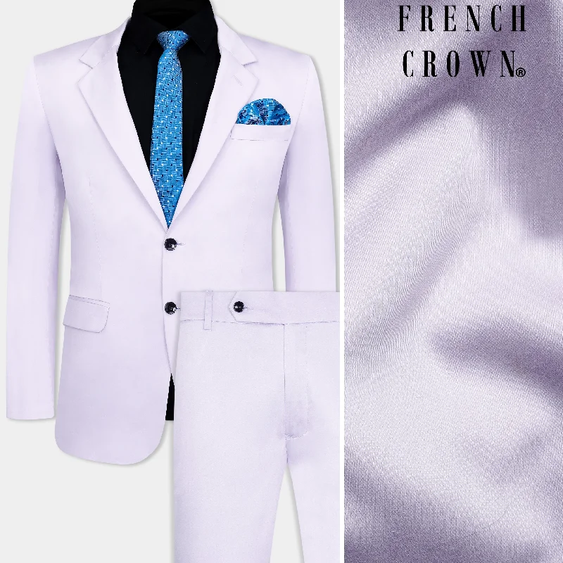 Snuff Lavender Premium Cotton Single Breasted Suit