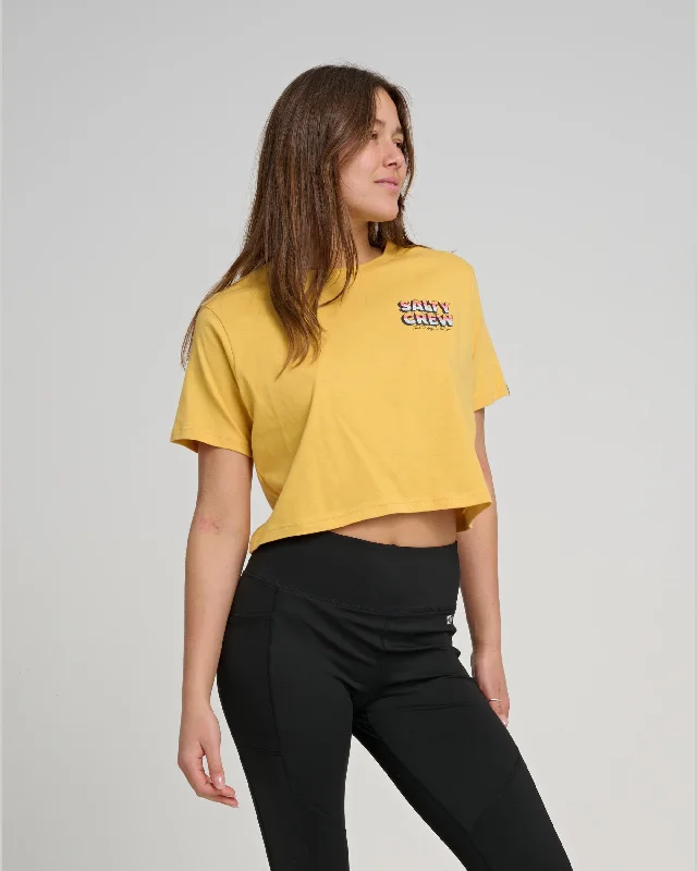 Summer Time Crop Tee - Baked Yellow