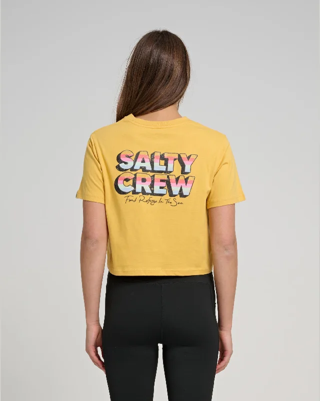 Summer Time Crop Tee - Baked Yellow