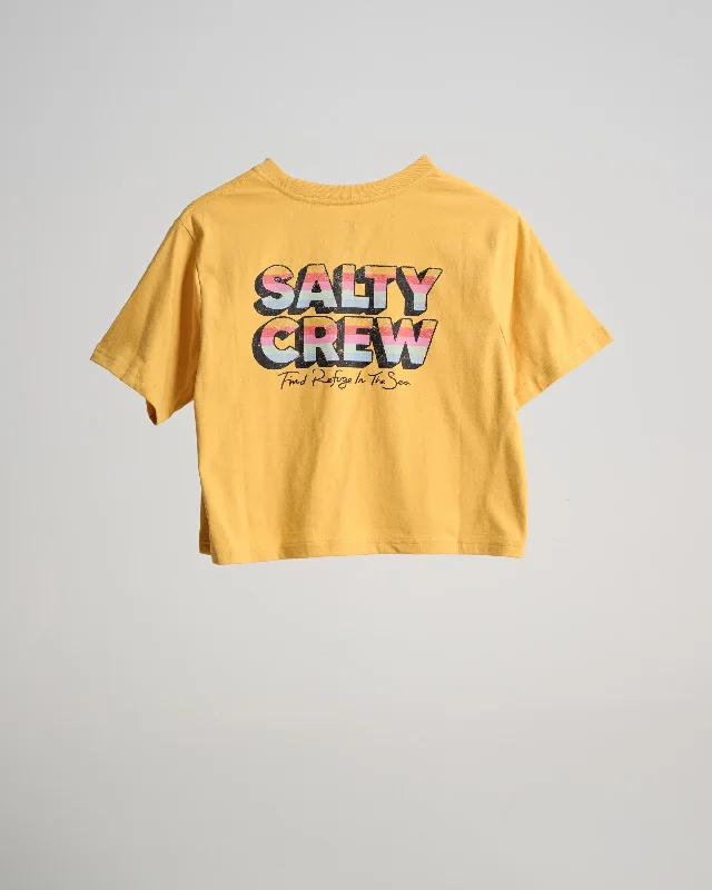 Summer Time Crop Tee - Baked Yellow