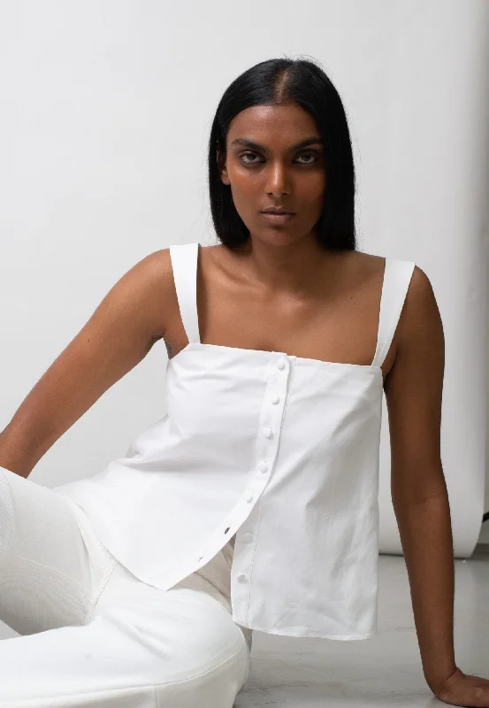 Victoria Top Cotton Poplin White