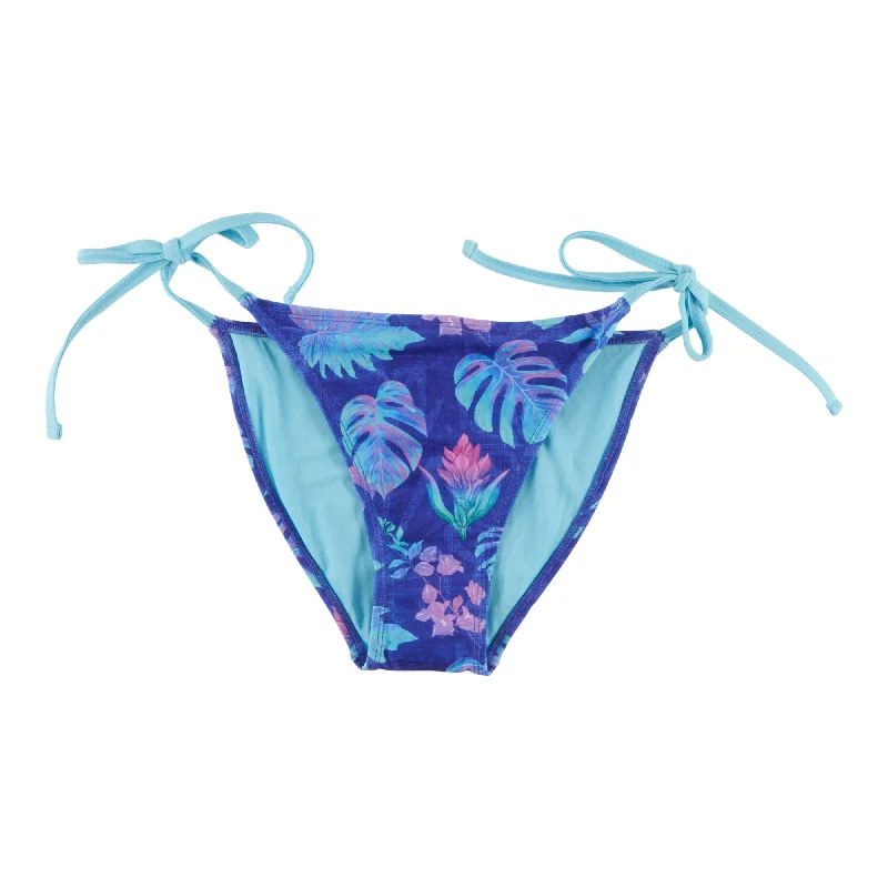 Women's Maui & Sons Tropical Themed Bottom with Tie, Blue