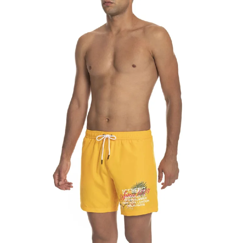 Yellow Polyester Swimwear