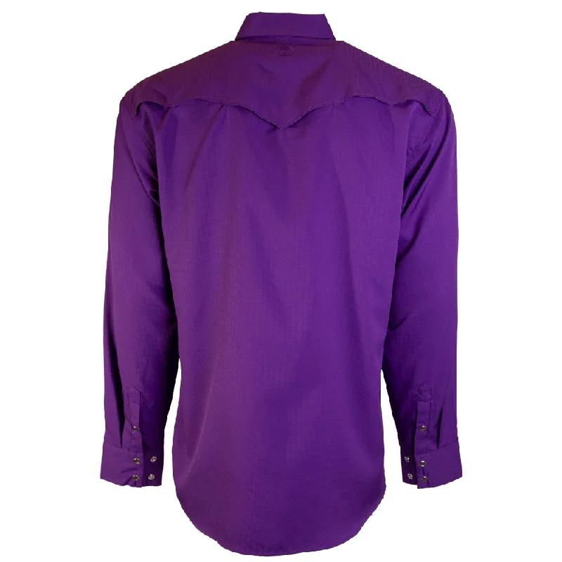 Youth ""Sol"" Purple Long Sleeve Pearl Snap Shirt