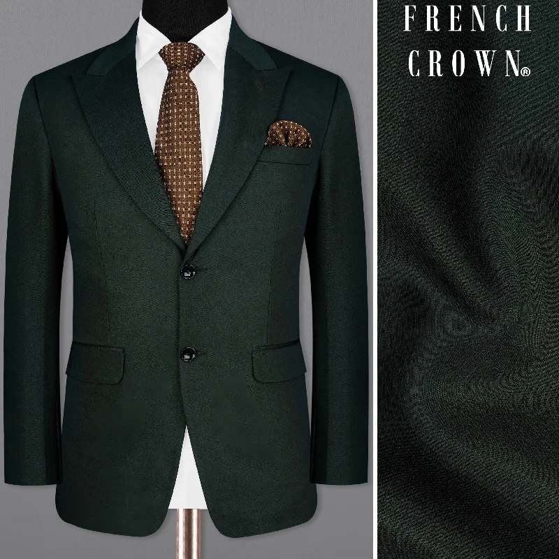 Zeus Dark Green Single Breasted Blazer