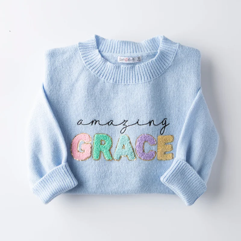 Amazing Grace Fuzzy Sequin Sweater